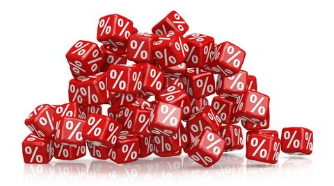 Red cubes with question mark Stock Illustration