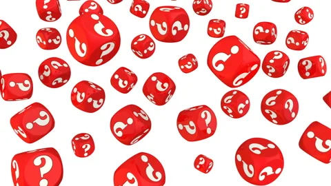 Red cubes with question marks Stock Footage 132287295