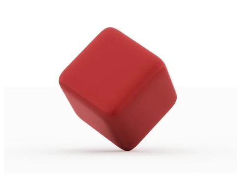 Red cubes rendered isolated on white Stock Illustration