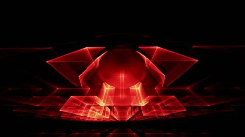 Red Cubes Rotating in Perspective 動画素材 49321949