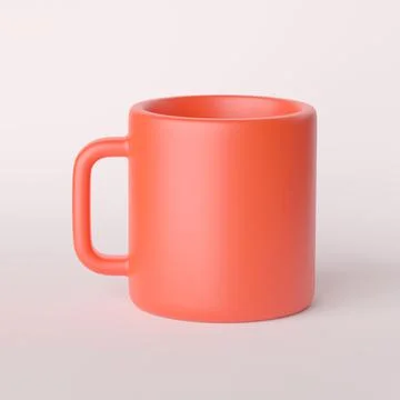 Red cup 3d render Stock Illustration