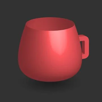 Red cup on a black background Stock Illustration