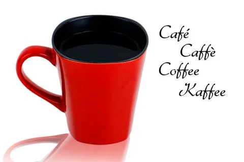 Red cup with black coffee Stock-Illustration