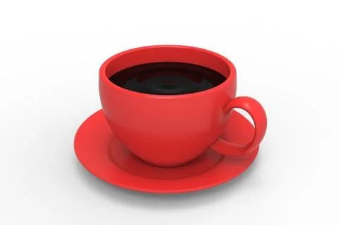 Red cup with coffee Stock Illustration