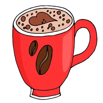 Red cup of coffee Stock Illustration