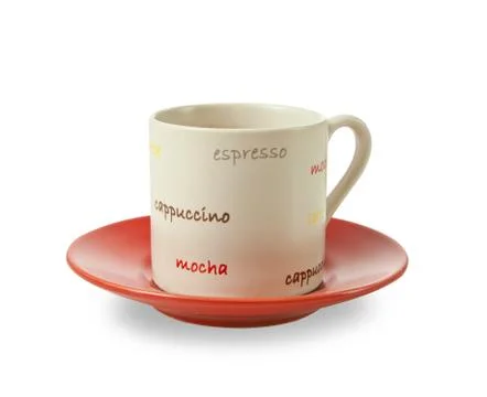 Red cup coffee isolated Stock Photos