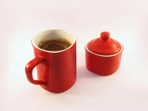 Red cup of coffee Stock Photos