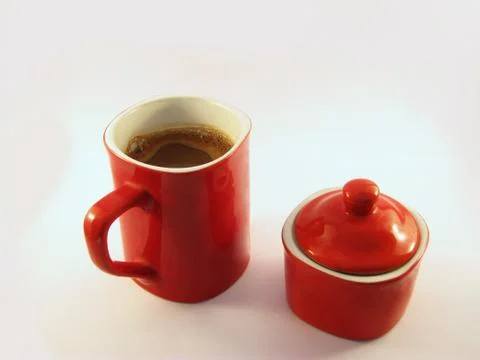 Red cup of coffee Stock Photos