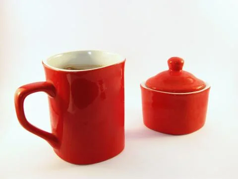 Red cup of coffee Stock Photos