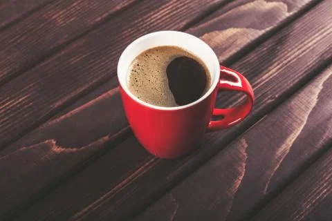 Red cup of coffee Stock Photos