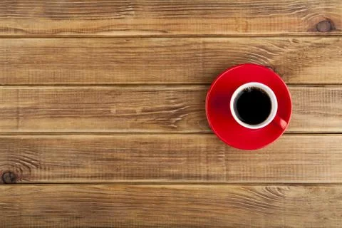 Red cup with coffee Stock Photos