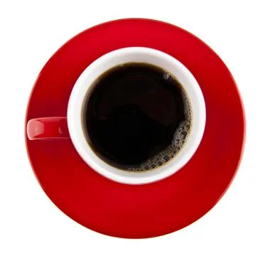 Red cup with coffee Stock Photos