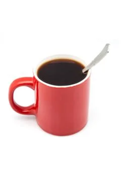 Red cup from coffee Stock Photos