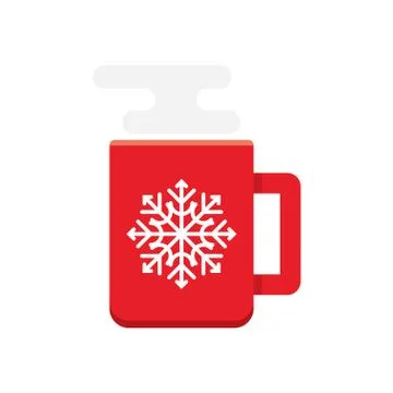 Red cup of hot coffee vector illustration Stock Illustration