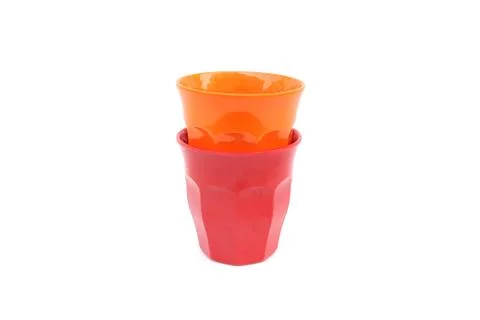 Red cup on isolated Stock Photos