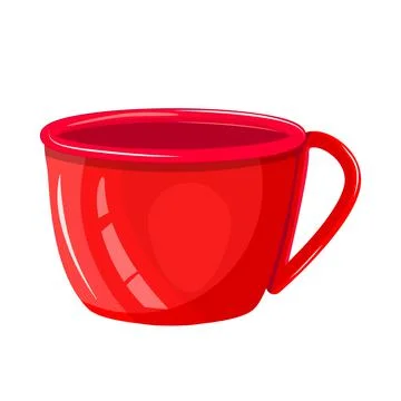 Red cup isolated on white background. Stock Illustration