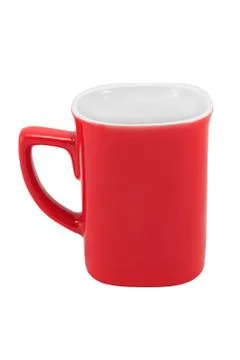 Red cup isolated on white background Foto stock