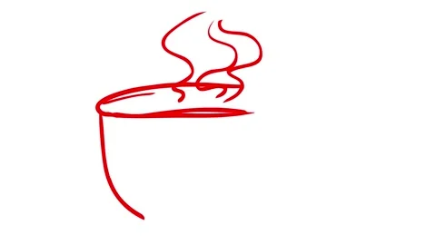 Red cup of tea white Stock Footage 241083222