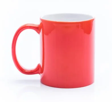 Red cup on white Foto stock