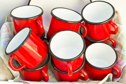 Red cups Stock Photos