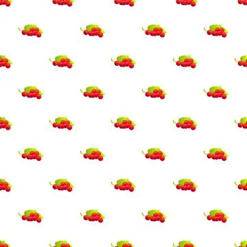 Red currant berries forming a seamless pattern background Illustrazione stock