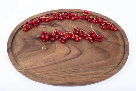 Red currant berries on White Background Stock Photos