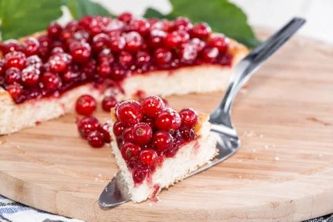 Red currant cupcake Foto stock