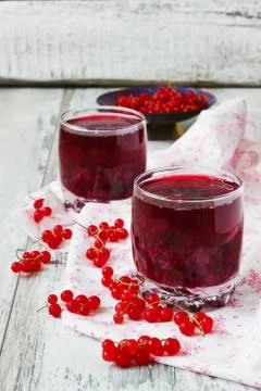Red currant drink Stock Photos