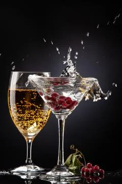 Red Currant In The Glass Stock Photos