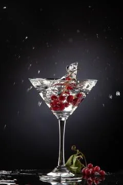 Red Currant In The Glass Stock Photos