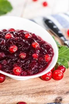 Red currant jam Stock Photos