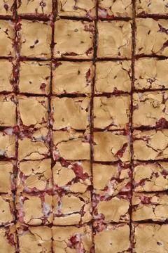 Red currant meringue cake pattern background Stock Photos