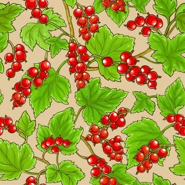 Red currant pattern Stock Illustration