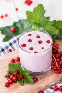 Red currant smoothie Stock Photos