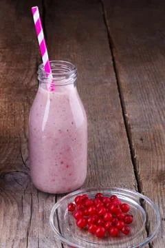Red currant smoothie Stock Photos