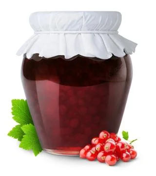 Red currants jam Stock Photos