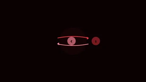 Red Currency Exchange Swap Flat Design Finance Animation 動画素材 342610851