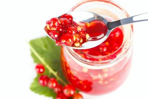 Red current jam Stock Photos