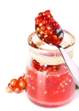 Red current jam Stock Photos