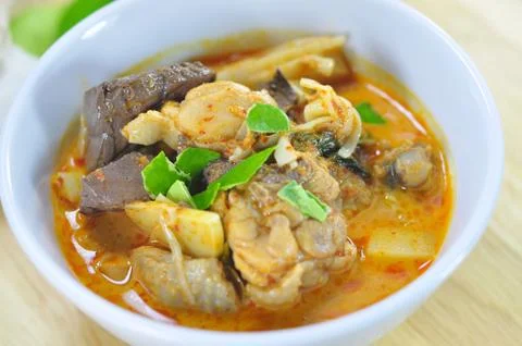 Red curry chicken Stock Photos