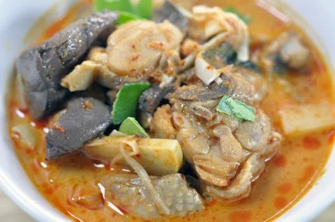 Red curry chicken Stock Photos