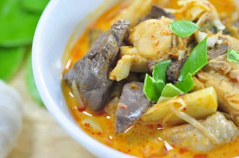 Red curry chicken Stock Photos