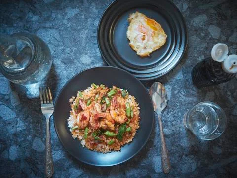 Red Curry shrimp Stock Photos