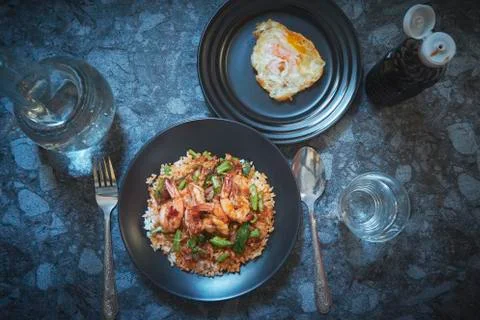 Red Curry shrimp Stock Photos