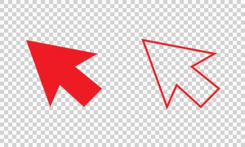 Red cursor arrows, isolated on white background Stock-Illustration