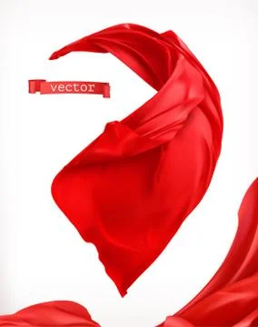 Red curtain. 3d realistic vector Stock Illustration