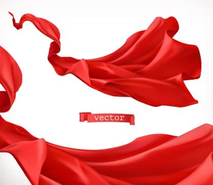 Red curtain. 3d realistic vector Иллюстрация