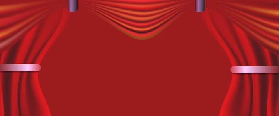 Red  curtain background Stock Illustration