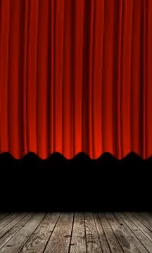 Red curtain background Stock Photos