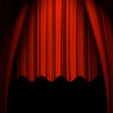 Red curtain background Stock Photos
